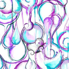 Violet Swirls Surrealism