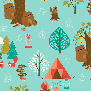 Bears Camping Large Scale