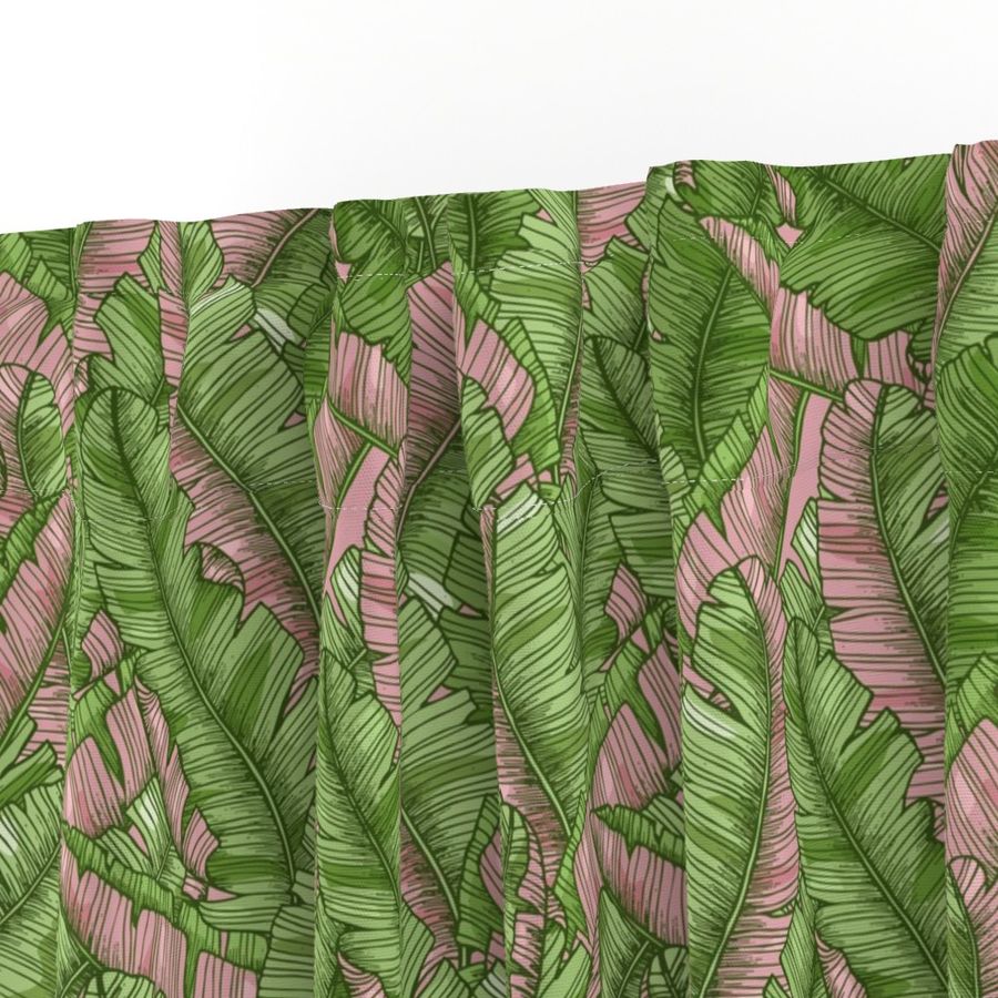 Pink banana leaf