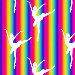Ballerina Grande Jeté Rainbow Stripe
