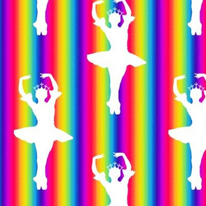 Ballerina Pirouette Rainbow Stripe