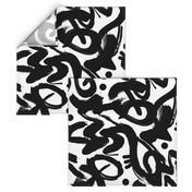  black and white abstract brush stroke artistic graphic large scale