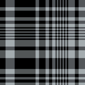 The Black and the Gray: Large Plaid