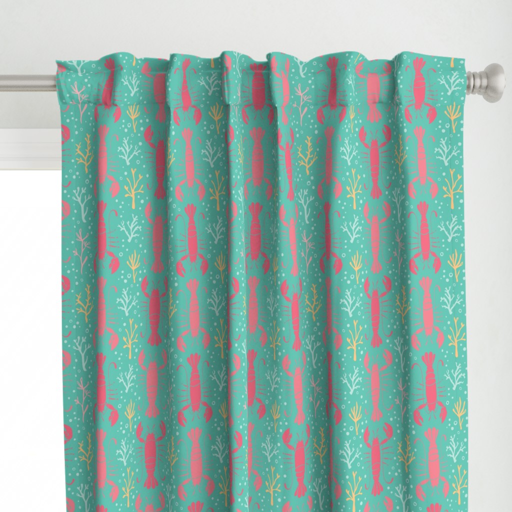 Lobster reef (pink on aqua)