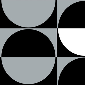 The Black and the Gray: Half Drop Half Circles