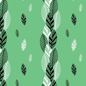 Leaves_Feathers_Row_Doodle_Stock