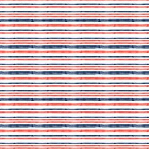 (micro scale) red and blue watercolor stripes - LAD19BS
