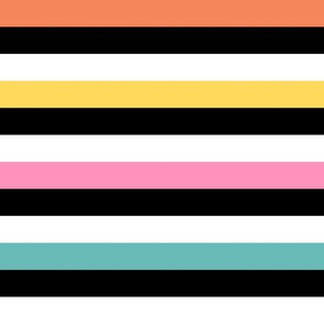 Liquorice Allsorts stripes - 1950s colors