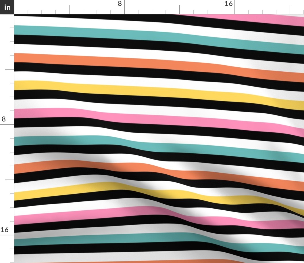 Liquorice Allsorts stripes - 1950s colors