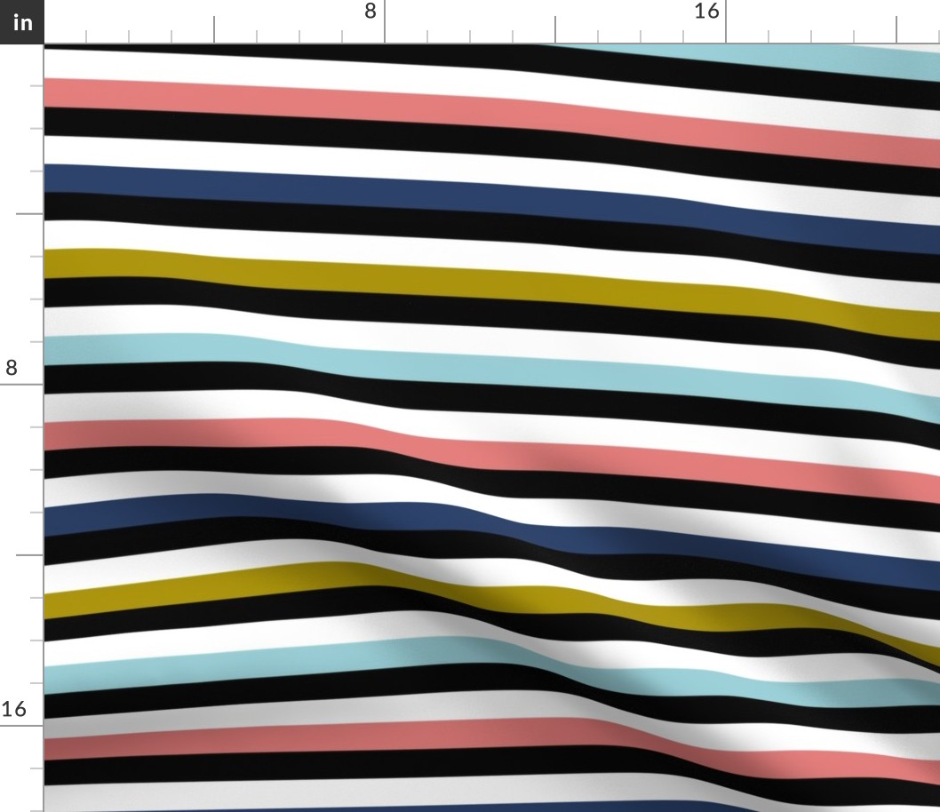 Liquorice Allsorts stripes - trendy colors
