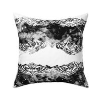 Mountain Peaks Batik Black and White