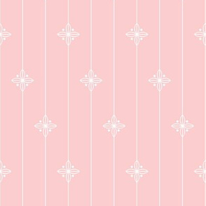 Pastel Pink Geometric Floral Pattern