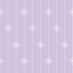 Pastel Purple Geometric Floral Pattern