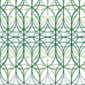 curved abstract green-white