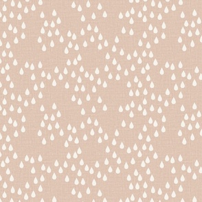 Barely pink Raindrops linen-look girly pink and white
