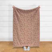 Vintage Rosy Pink Raindrops linen slubs