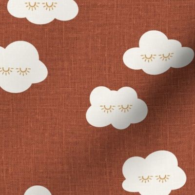 Red Clay Sleepy clouds linen