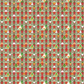 colorful triangles in green orange and red by rysunki_malunki