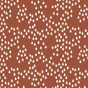 Red Clay Raindrops linen natural linen winter