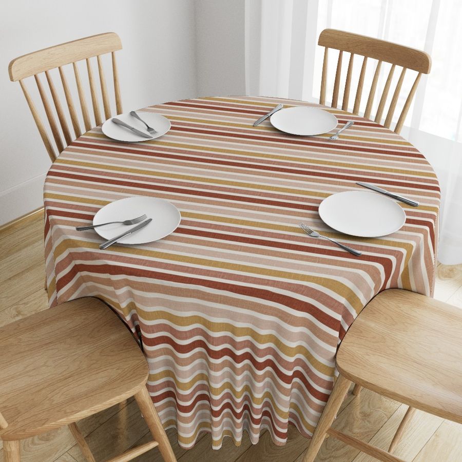 1" Multicolor Stripes linen