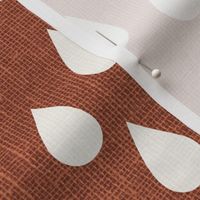 JUMBO Red Clay raindrops linen look