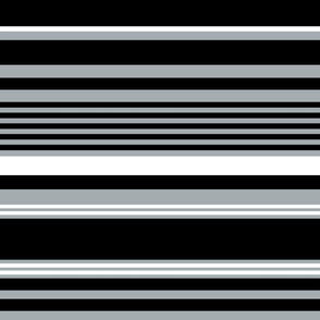 The Black and the Gray: Horizontal Stripes with White