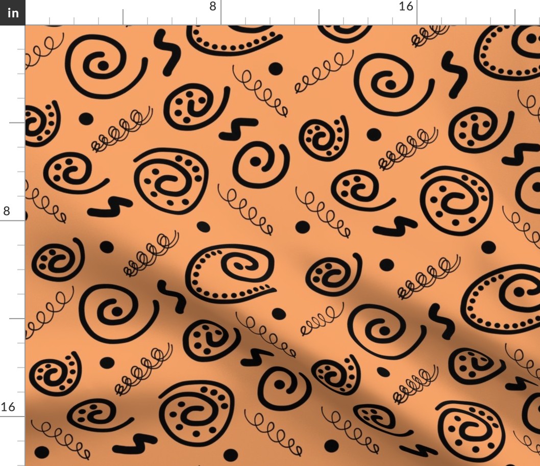 Sea Swirls (Primordial Abstract) - caramel