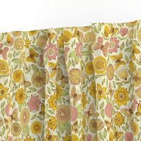 Yellow Fantasy Butterflies  And Flowers Seamless