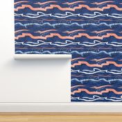 Normal scale // Abstract dragon fire water reflexions // blue and coral