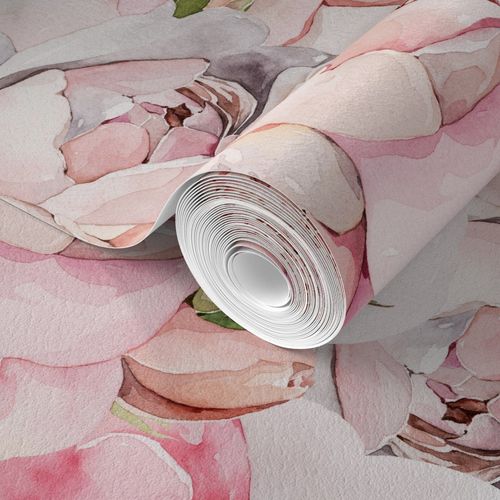 Watercolor Roses 025 Wallpaper | Spoonflower