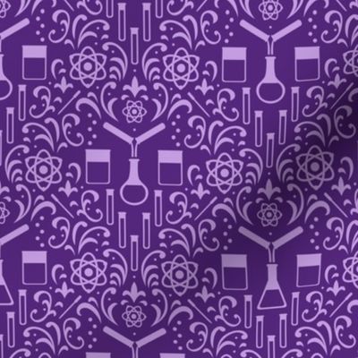 Mad Science Damask (Purple)