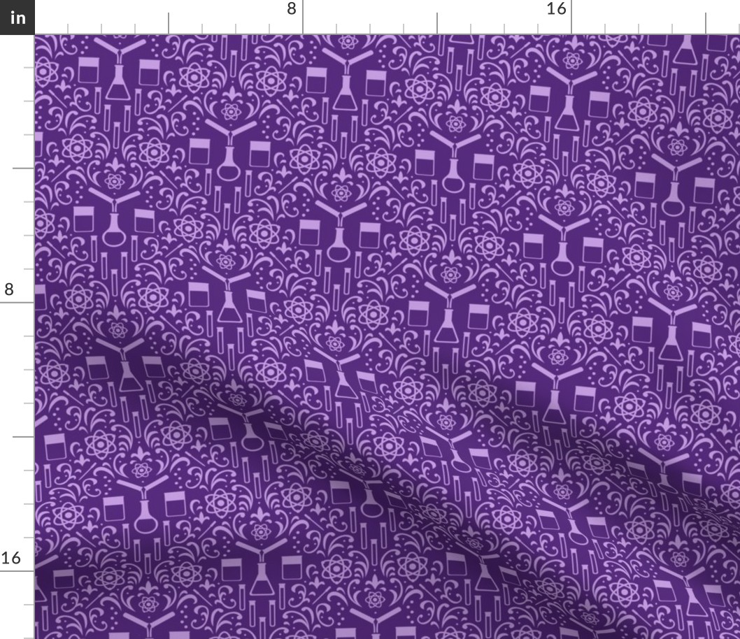 Mad Science Damask (Purple)