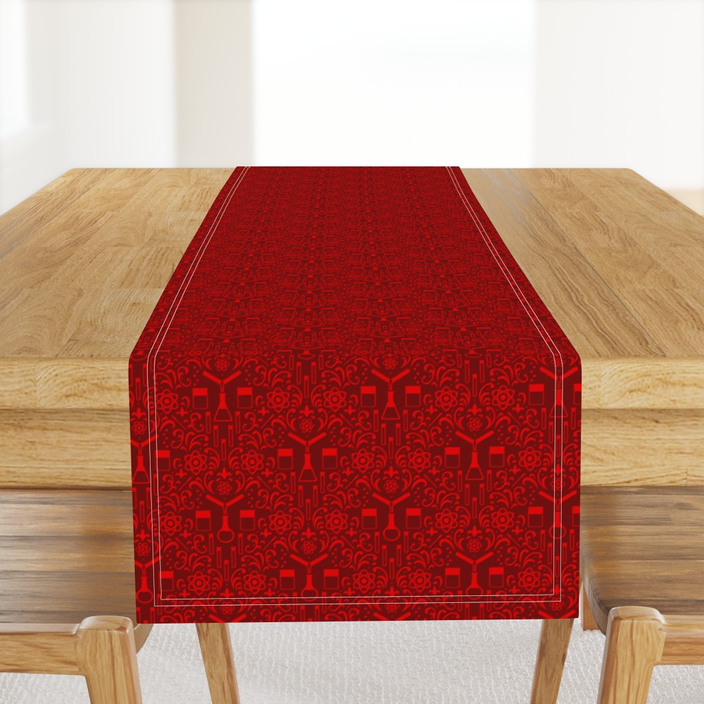 Mad Science Damask (Red)