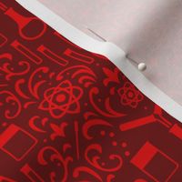 Mad Science Damask (Red)