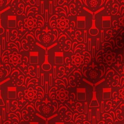 Mad Science Damask (Red)