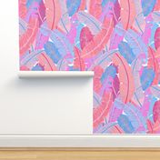 Miami Beach Banana Leaves Repeat in Mod Pink + Blue