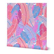 Miami Beach Banana Leaves Repeat in Mod Pink + Blue