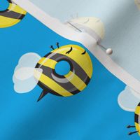 bee donuts - blue 2 - doughnuts  - LAD19