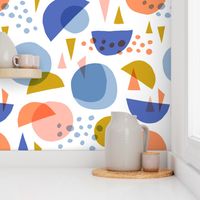 Scandinavian abstract circles and triangles 