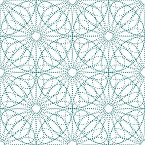 Circle Tile - Entwined - Stitched Outline