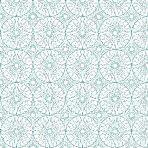 Circles Tile - Grapefruit - Stitched Outline