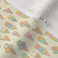 Ice Creams {Soft Pastel} - mini scale {2.6"x2.6" repeat}