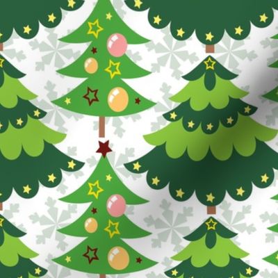 Christmas tree with snowflakes texture design