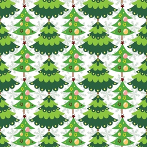 Christmas tree with snowflakes texture design