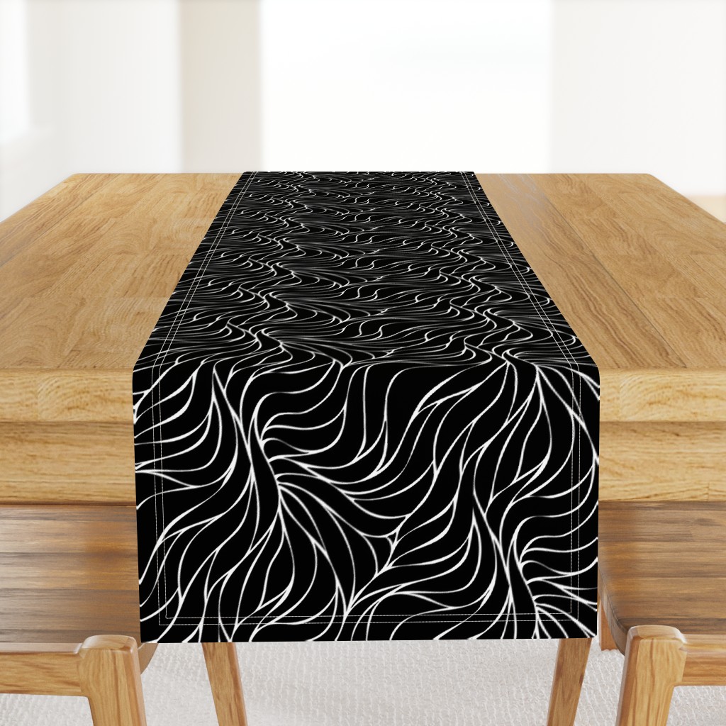 Black And White Wave Lines