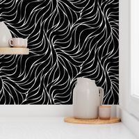 Black And White Wave Lines