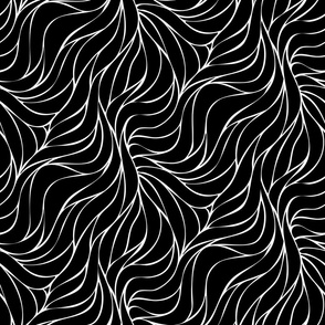 Black And White Wave Lines