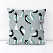 Minimalist Birds in Sage