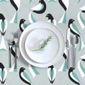 Minimalist Birds in Sage