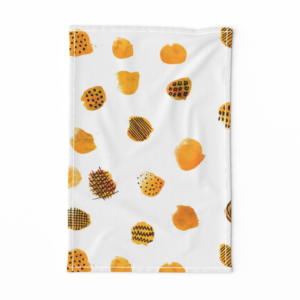 MINIMAL ABSTRACT DOTS YELLOW